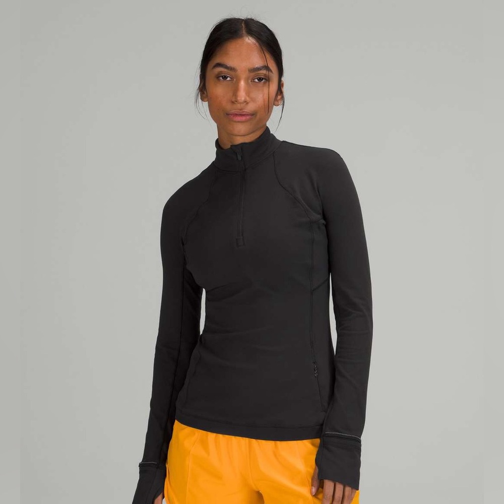 Lululemon it’s rulu half zip black size 6